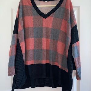 White Birch Red and Black Plaid Blouse​